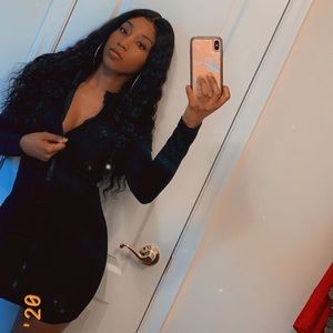 Naked Wardrobe Black Zip-Up Dress